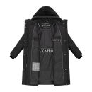Navahoo Funkelteddy Damen Winter Steppmantel Parka N069 Schwarz-Größe M - Gr. 38
