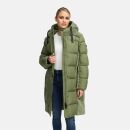 Navahoo Funkelteddy Damen Winter Steppmantel Parka N069 Olive Leaf-Größe XS - Gr. 34