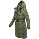 Navahoo Funkelteddy Damen Winter Steppmantel Parka N069 Olive Leaf-Größe XS - Gr. 34
