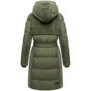 Navahoo Funkelteddy Damen Winter Steppmantel Parka N069 Olive Leaf-Größe XS - Gr. 34