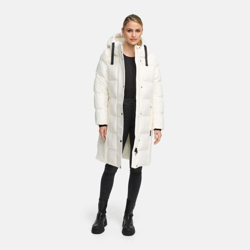 Navahoo Funkelteddy Damen Winter Steppmantel Parka N069 Offwhite-Größe XXL - Gr. 44