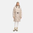 Navahoo Funkelteddy Damen Winter Steppmantel Parka N069 Light Taupe-Größe S - Gr. 36