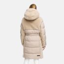 Navahoo Funkelteddy Damen Winter Steppmantel Parka N069 Light Taupe-Größe S - Gr. 36