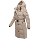 Navahoo Funkelteddy Damen Winter Steppmantel Parka N069 Light Taupe-Größe S - Gr. 36