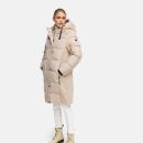 Navahoo Funkelteddy Damen Winter Steppmantel Parka N069 Light Taupe-Größe M - Gr. 38