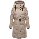Navahoo Funkelteddy Damen Winter Steppmantel Parka N069 Light Taupe-Größe M - Gr. 38