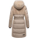 Navahoo Funkelteddy Damen Winter Steppmantel Parka N069 Light Taupe-Größe M - Gr. 38