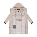 Navahoo Funkelteddy Damen Winter Steppmantel Parka N069 Light Taupe-Größe M - Gr. 38