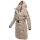 Navahoo Funkelteddy Damen Winter Steppmantel Parka N069 Light Taupe-Größe M - Gr. 38