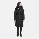 Navahoo Herbstnebel Damen Winter Steppmantel lang N072 Schwarz Größe M - Gr. 38