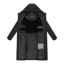 Navahoo Herbstnebel Damen Winter Steppmantel lang N072 Schwarz Größe L - Gr. 40