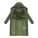 Navahoo Herbstnebel Damen Winter Steppmantel lang N072 Pine Olive  Größe XS - Gr. 34