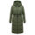 Navahoo Herbstnebel Damen Winter Steppmantel lang N072 Pine Olive  Größe XS - Gr. 34