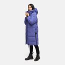 Navahoo Herbstnebel Damen Winter Steppmantel lang N072 Blue Violet Größe M - Gr. 38