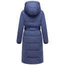 Navahoo Herbstnebel Damen Winter Steppmantel lang N072 Blue Violet Größe M - Gr. 38