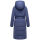Navahoo Herbstnebel Damen Winter Steppmantel lang N072 Blue Violet Größe M - Gr. 38