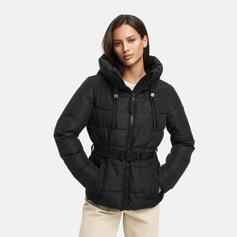 Marikoo Himee Damen Winter Herbst Steppjacke N073 Schwarz Größe S - Gr. 36