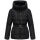 Marikoo Himee Damen Winter Herbst Steppjacke N073 Schwarz Größe L - Gr. 40