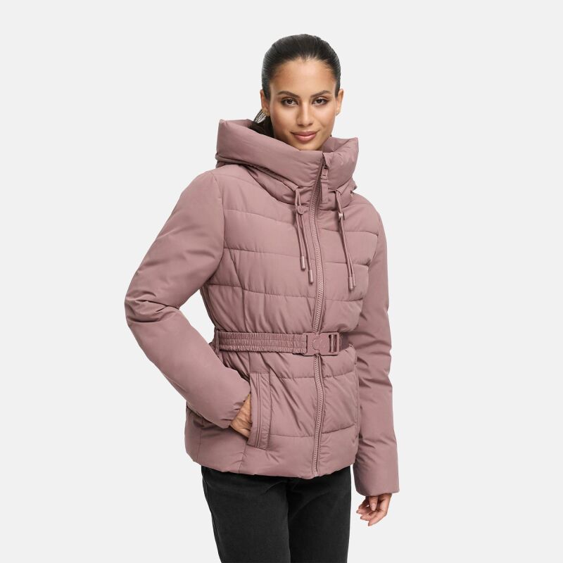 Marikoo Himee Damen Winter Herbst Steppjacke N073 Mauve Größe XL - Gr. 42