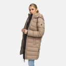 Marikoo Kaltnäschen Damen Winter Steppmantel Jacke N075 Taupe Grey-Größe XL - Gr. 42