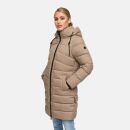Marikoo Kaltnäschen Damen Winter Steppmantel Jacke N075 Taupe Grey-Größe XL - Gr. 42