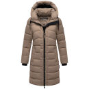 Marikoo Kaltnäschen Damen Winter Steppmantel Jacke N075 Taupe Grey-Größe XL - Gr. 42