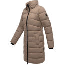 Marikoo Kaltnäschen Damen Winter Steppmantel Jacke N075 Taupe Grey-Größe XL - Gr. 42