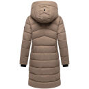 Marikoo Kaltnäschen Damen Winter Steppmantel Jacke N075 Taupe Grey-Größe XL - Gr. 42