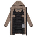 Marikoo Kaltnäschen Damen Winter Steppmantel Jacke N075 Taupe Grey-Größe XL - Gr. 42