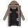 Marikoo Kaltnäschen Damen Winter Steppmantel Jacke N075 Taupe Grey-Größe XL - Gr. 42