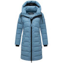 Marikoo Kaltnäschen Damen Winter Steppmantel Jacke N075 Powder Blue-Größe M - Gr. 38