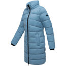Marikoo Kaltnäschen Damen Winter Steppmantel Jacke N075 Powder Blue-Größe M - Gr. 38
