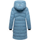 Marikoo Kaltnäschen Damen Winter Steppmantel Jacke N075 Powder Blue-Größe L - Gr. 40