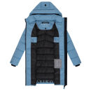 Marikoo Kaltnäschen Damen Winter Steppmantel Jacke N075 Powder Blue-Größe L - Gr. 40