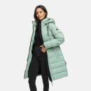 Marikoo Kaltnäschen Damen Winter Steppmantel Jacke N075 Smokey Mint-Größe M - Gr. 38