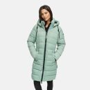 Marikoo Kaltnäschen Damen Winter Steppmantel Jacke N075 Smokey Mint-Größe M - Gr. 38