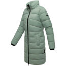 Marikoo Kaltnäschen Damen Winter Steppmantel Jacke N075 Smokey Mint-Größe M - Gr. 38