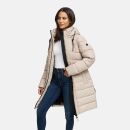 Marikoo Kaltnäschen Damen Winter Steppmantel Jacke N075 Light Taupe-Größe M - Gr. 38
