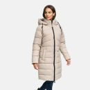 Marikoo Kaltnäschen Damen Winter Steppmantel Jacke N075 Light Taupe-Größe M - Gr. 38