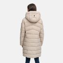 Marikoo Kaltnäschen Damen Winter Steppmantel Jacke N075 Light Taupe-Größe M - Gr. 38