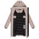 Marikoo Kaltnäschen Damen Winter Steppmantel Jacke N075 Light Taupe-Größe M - Gr. 38