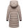 Marikoo Kaltnäschen Damen Winter Steppmantel Jacke N075 Light Taupe-Größe M - Gr. 38