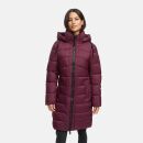 Marikoo Kaltnäschen Damen Winter Steppmantel Jacke N075 Wine-Größe S - Gr. 36