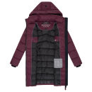 Marikoo Kaltnäschen Damen Winter Steppmantel Jacke N075 Wine-Größe S - Gr. 36