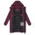 Marikoo Kaltnäschen Damen Winter Steppmantel Jacke N075 Wine-Größe S - Gr. 36