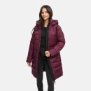 Marikoo Kaltnäschen Damen Winter Steppmantel Jacke N075 Wine-Größe M - Gr. 38