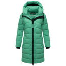 Marikoo Kaltnäschen Damen Winter Steppmantel Jacke N075 Crystal Green-Größe L - Gr. 40