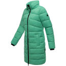 Marikoo Kaltnäschen Damen Winter Steppmantel Jacke N075 Crystal Green-Größe L - Gr. 40