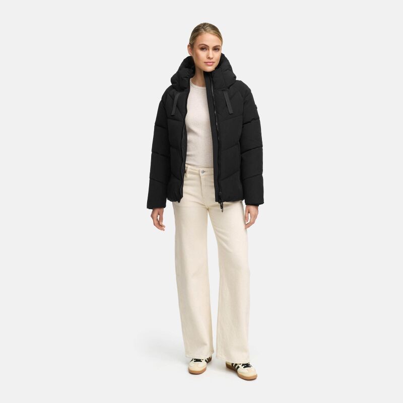 Marikoo Kwamee Damen WInter Herbst Steppjacke N078 Schwarz Größe L - Gr. 40