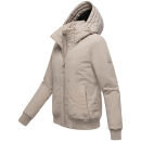 Marikoo Mooni Damen Herbst Caban Jacke N084 Light Taupe Größe S - Gr. 36